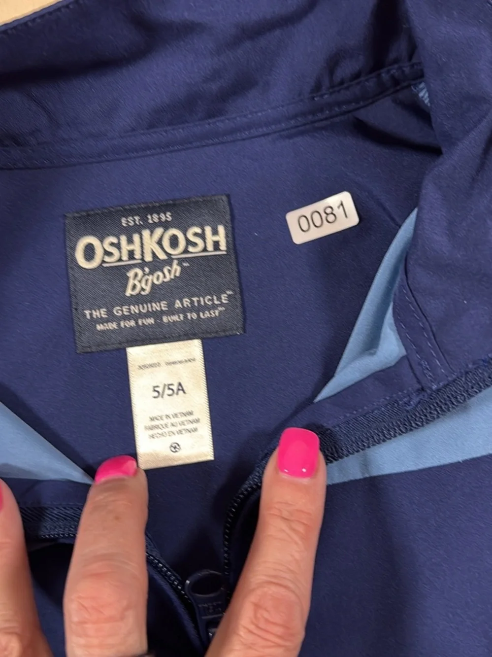 OshKosh B'gosh Navy Jacket with Light Blue Accent